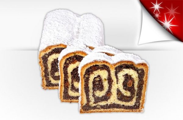 Mohnstollen, halbiert (ca. 600 - 700 g)