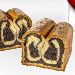 Mohnstollen (ganz), ohne Dekor (ca. 1200 g)